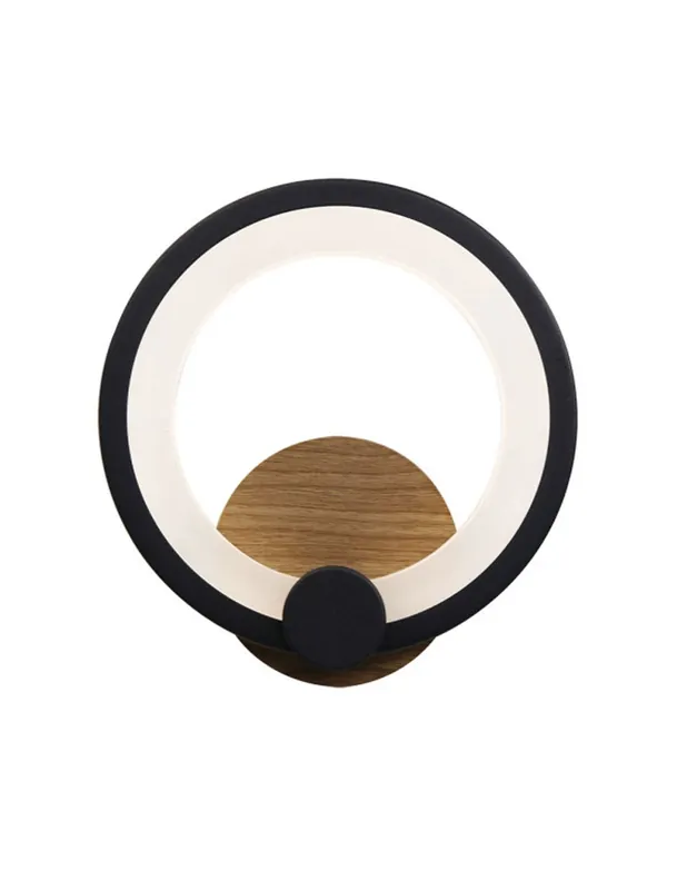 Directo De Fábrica Aplique Diseño LED Aro Negro Madera