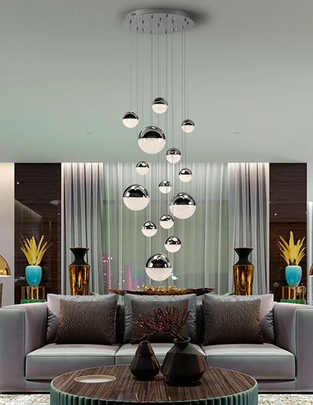 Envío Gratis Lámpara Sphere 14 Luces Altura 5 Metros