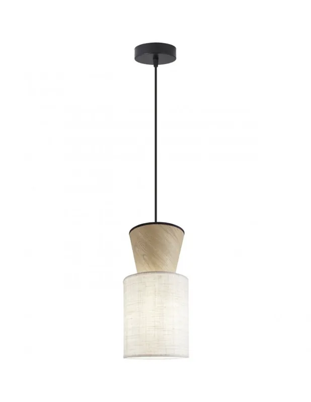 Compra Hoy Luminaria Lino Tostado y Madera