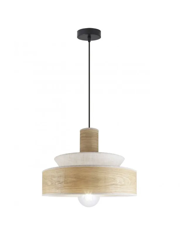 Lámpara de Techo Madera y Lino Oferta Flash
