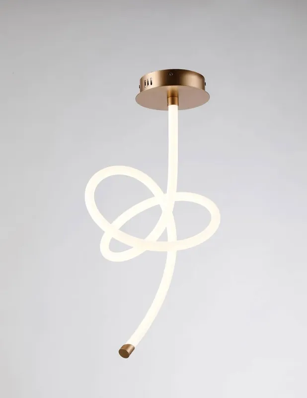 Auténtico Lámpara Plafón Led Oro Mate 40w