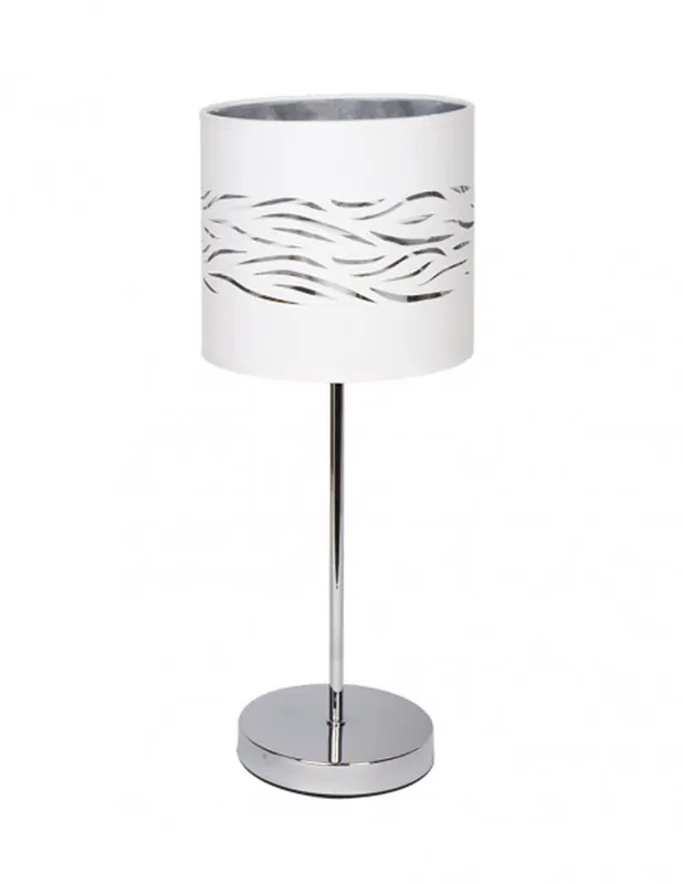 Lámpara de Mesa Niebla Blanco Plata Venta Final