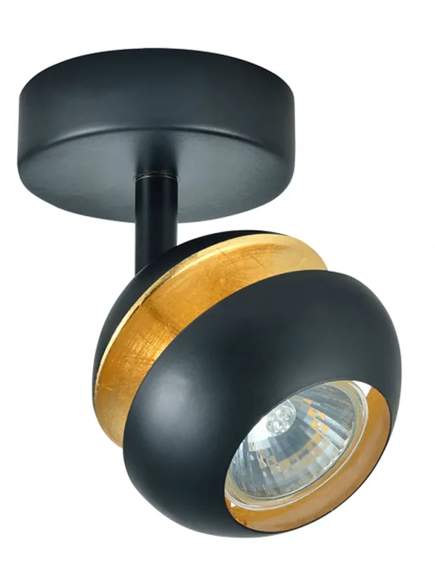 Stock Limitado Foco Plafón Beethoven Negro Oro