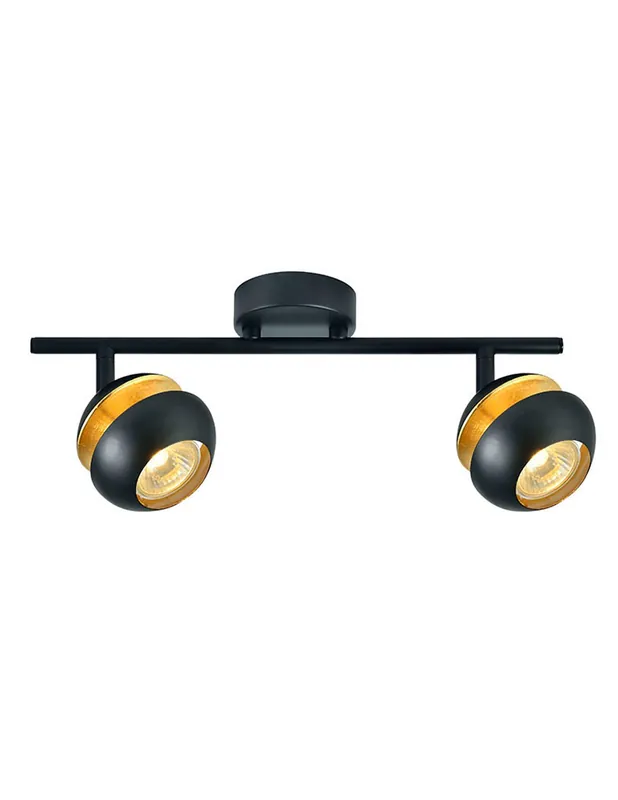 Regleta Beethoven Negra 2 Luces Ordena Ya