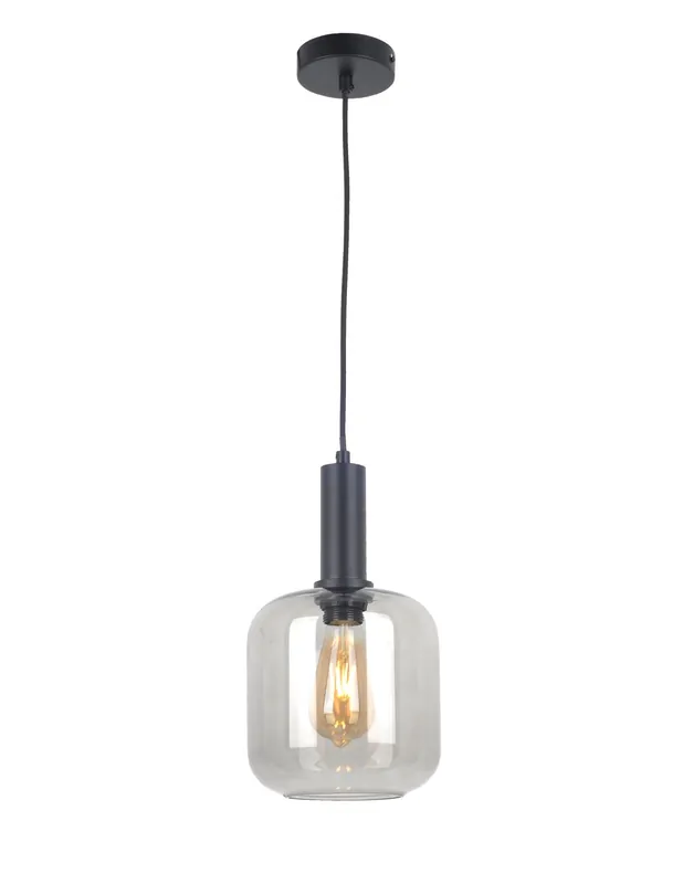 Lámpara Colgante Con Metal Negro Descuento