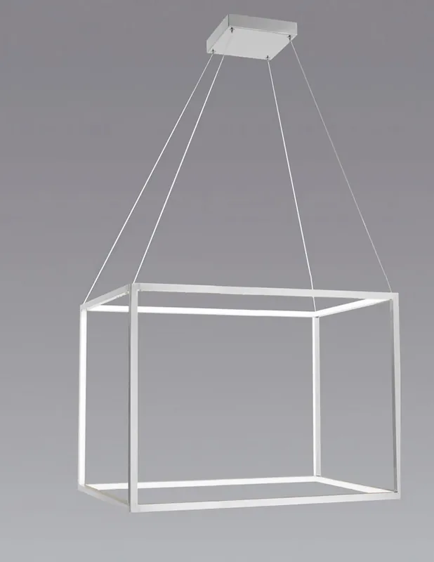 Artesanal Lámpara Colgante Led Cubo Blanco
