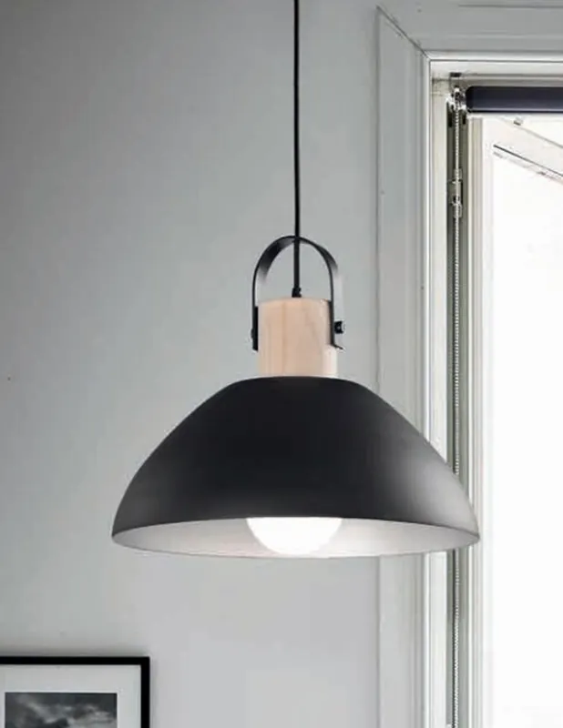 Económico Lámparas de Techo de Plancha con Madera