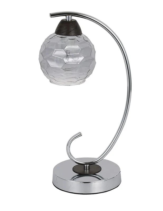 Sobremesa Cromo/Wengué con tulipa Panal Lujoso