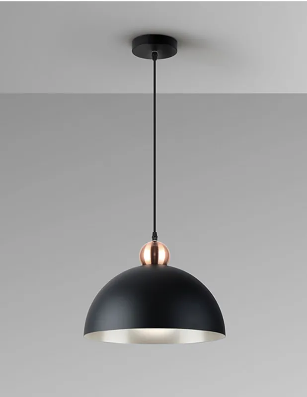 Premium Polo Lámpara 1 Luz Negro Cobre Schuller