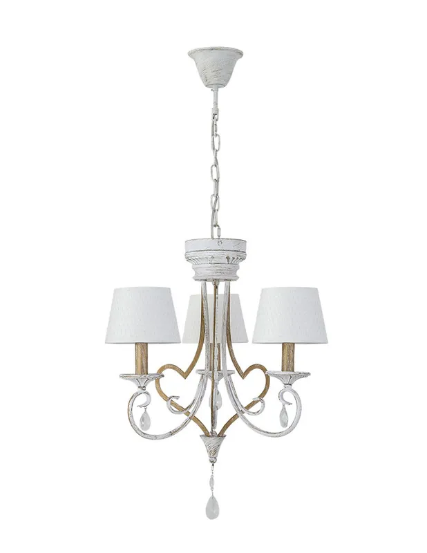 Entrega Rápida Lámpara Crasas 3 Luces Blanco-Oro