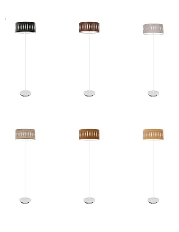 Pirón Lámpara de Pie Fabrilamp Madera Oscura Novedad