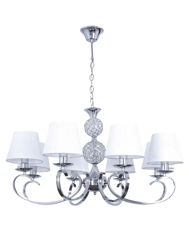 Lámpara Cromo con Bolas de Cristal Nueva Colección