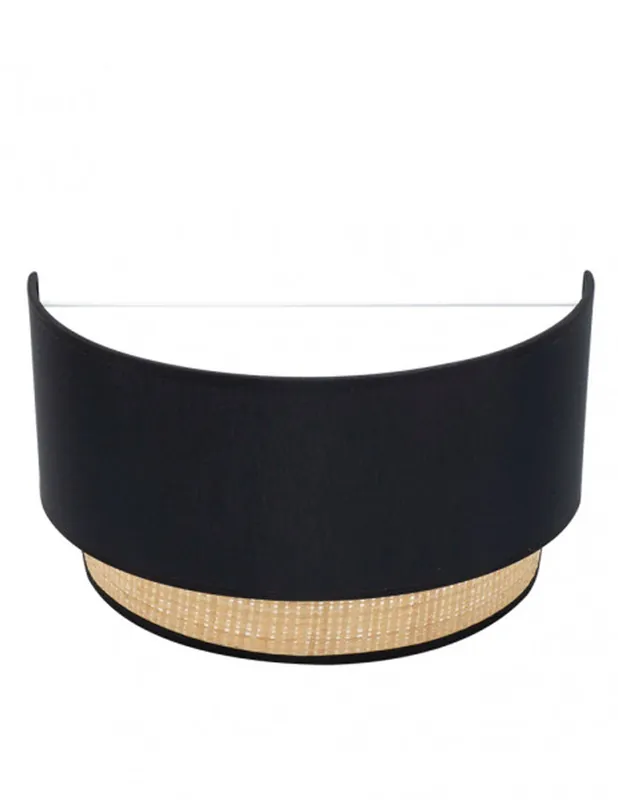 Envío Exprés Kandy Aplique de Pared Natural y Negro Fabrilamp