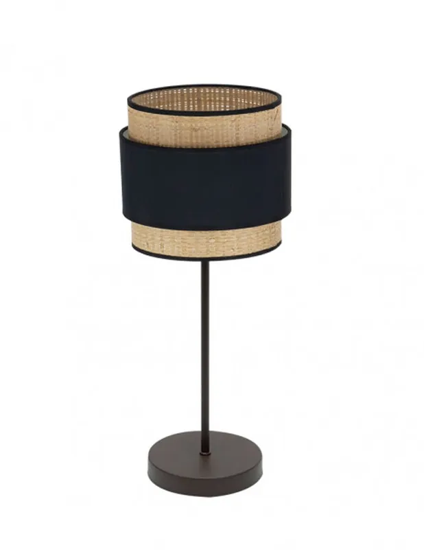 Edición Limitada Kandy Lámpara de Mesa Natural y Negro Fabrilamp