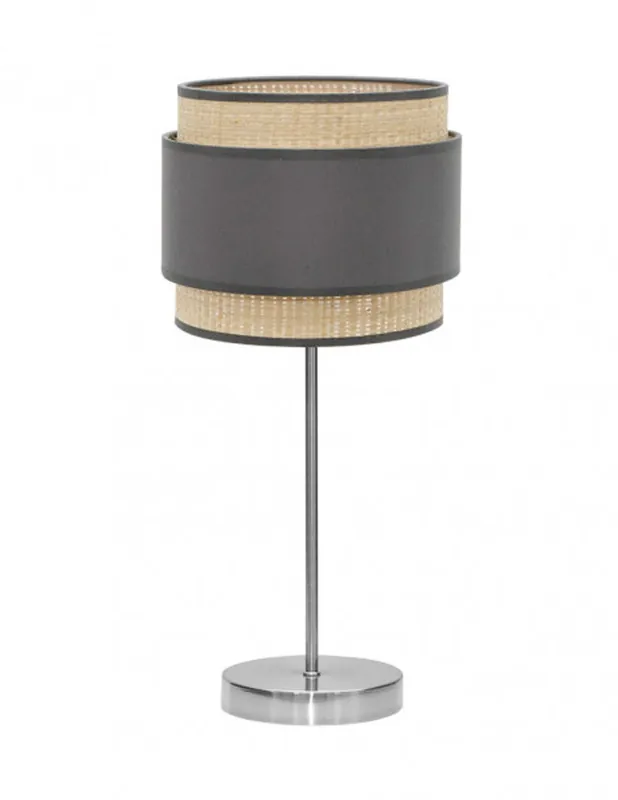 Oferta De Temporada Kandy Lámpara de Mesa Natural y Gris Fabrilamp