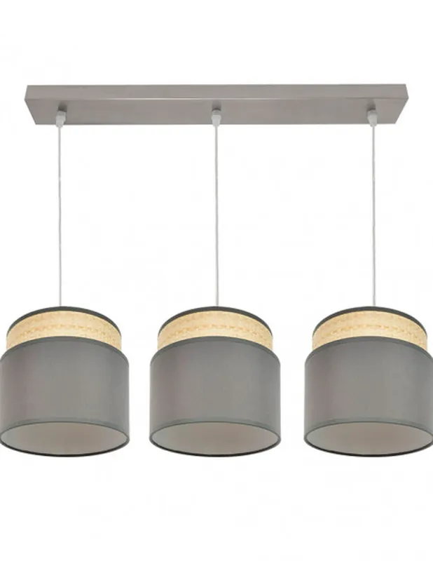 Kandy Lámpara de Techo Lineal Gris Fabrilamp Lujoso