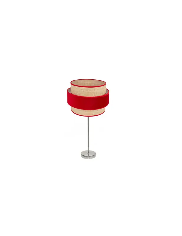 Lámpara de Mesa Arpillera y Terciopelo Stock Limitado