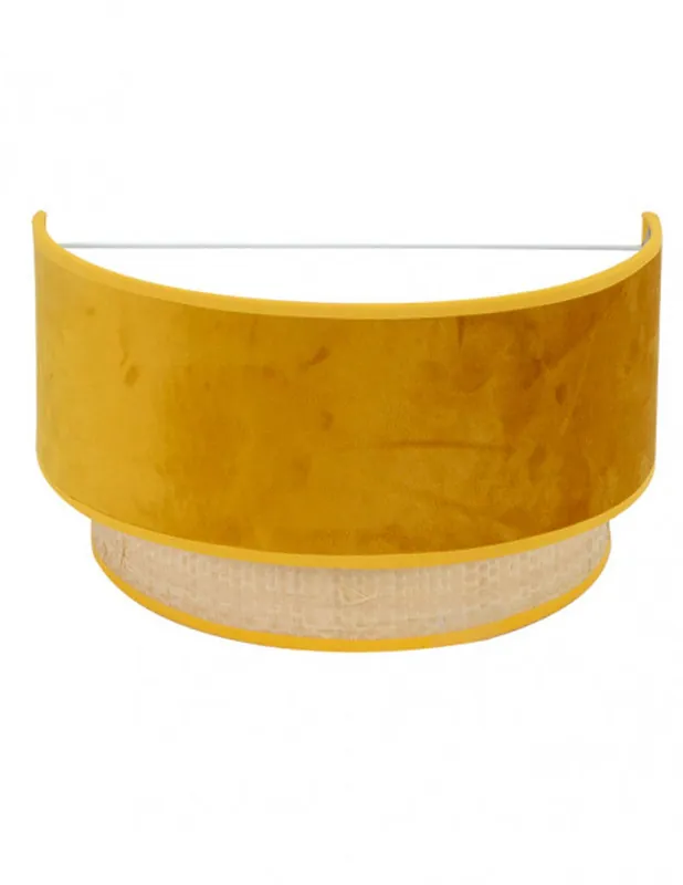 Aplique de Arpillera y Terciopelo Amarillo Precio Bajo
