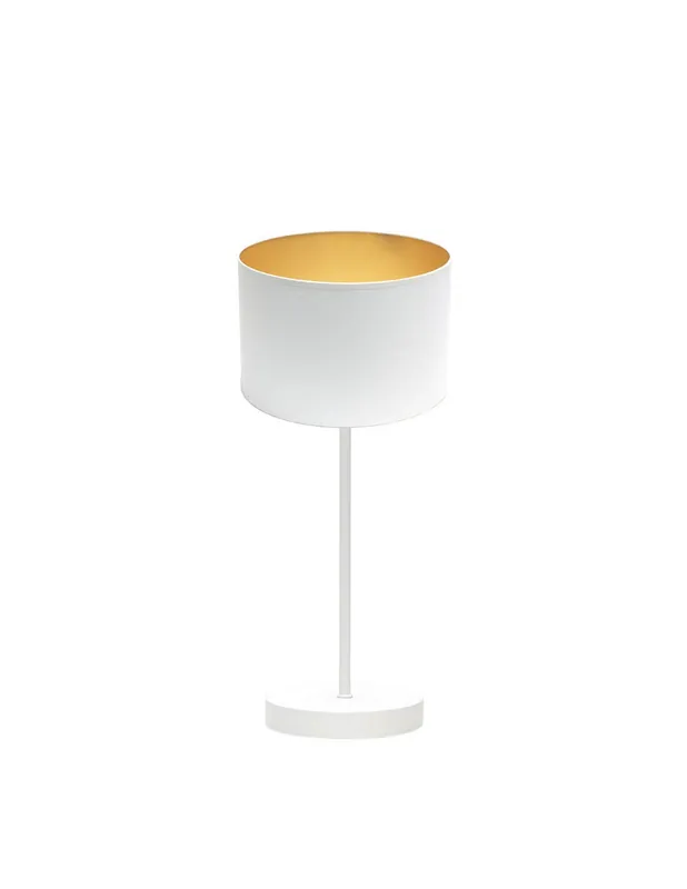 Directo De Fábrica Lámpara de Mesa Pantalla Blanco Oro