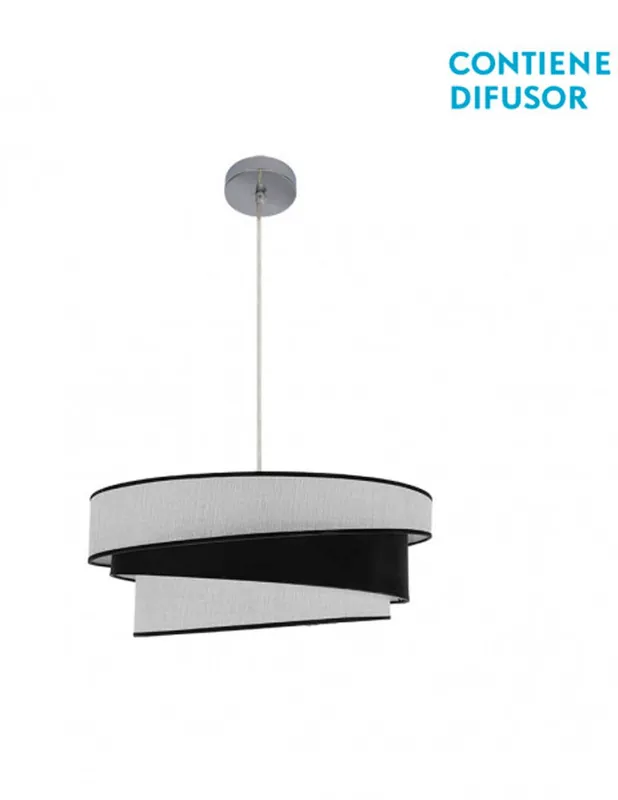 Promoción Exclusiva Hara Lámpara Blanco y Negro 30, 40 ó 50 cm