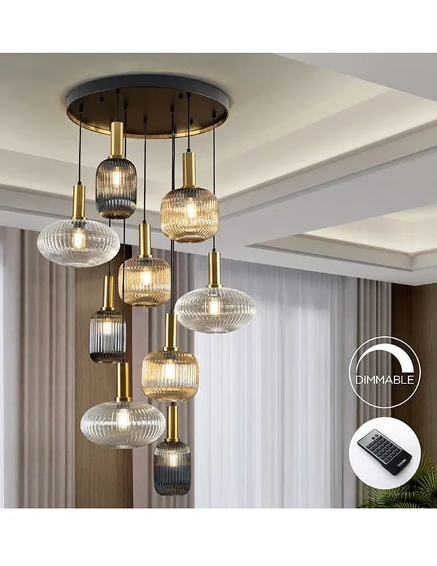 Nueva Colección Lámpara 9 Luces Dimable Norma Schuller