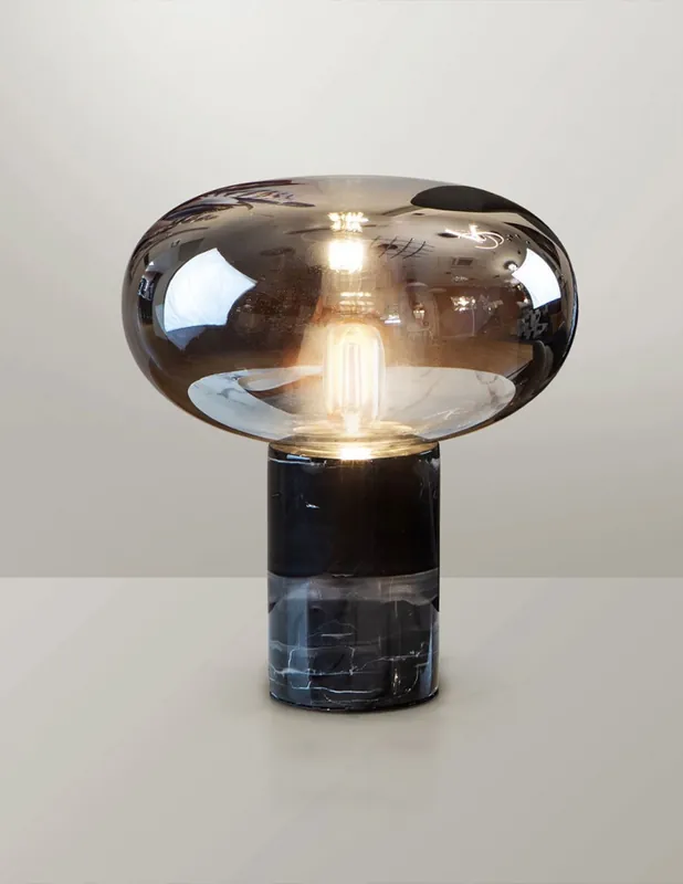 Lámpara de Mesa Fungi Mármol Negro Gran Oferta