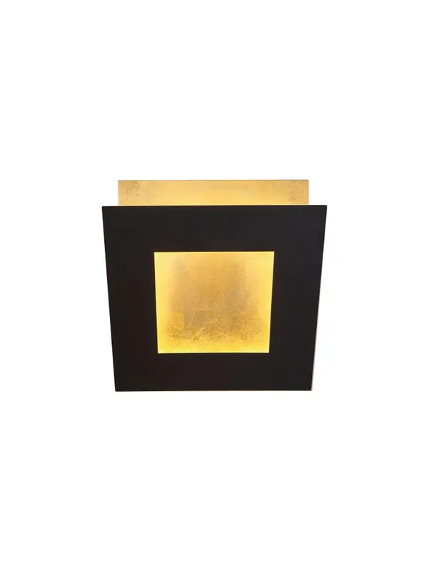 Última Oportunidad Mantra Dalia Aplique Negro Oro 14 cm