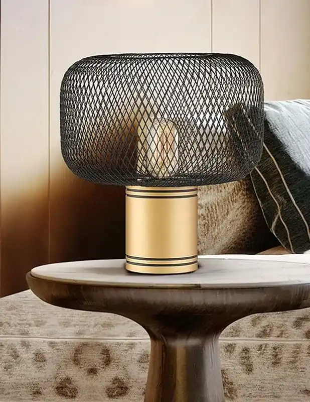 Precio De Oferta Osiris Lámpara de Mesa Oro-Negro