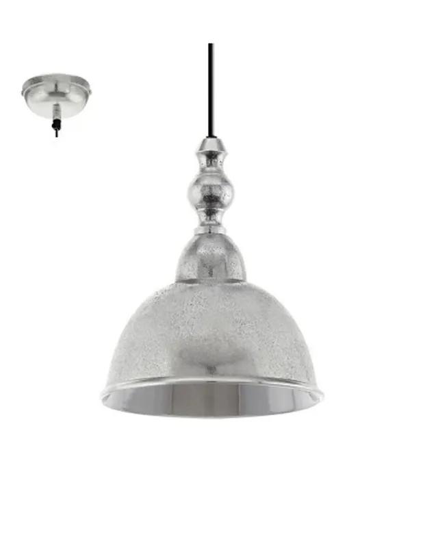 Lámpara Diseño Industrial Acero Níquel Rebajas