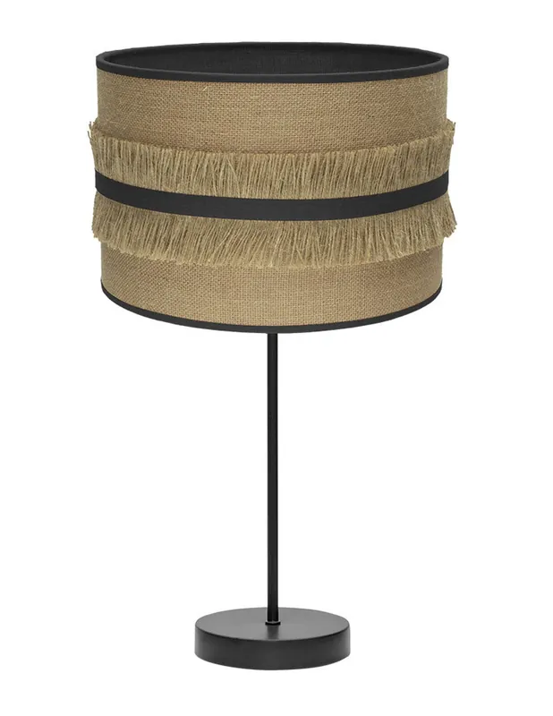 Bestseller Lámpara de Mesa Alta con Pantalla Saco-Negro