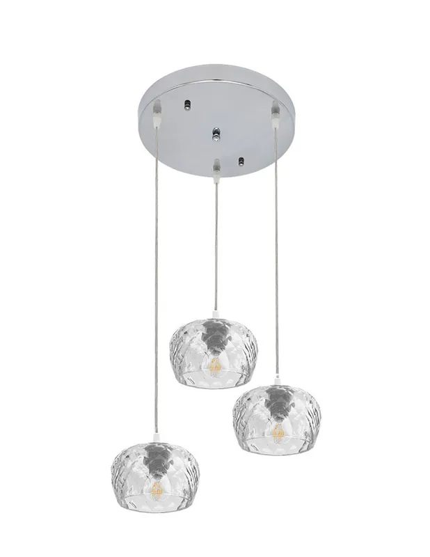 Descuento Lámpara Colgar 3 Alturas Cristal Tallado