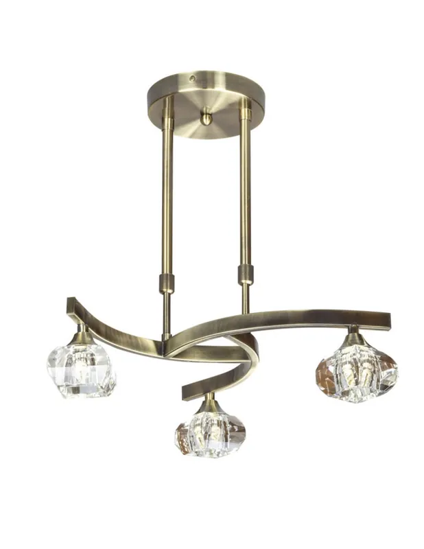 Disponible Ahora Lámpara Oro Viejo 3 Luces