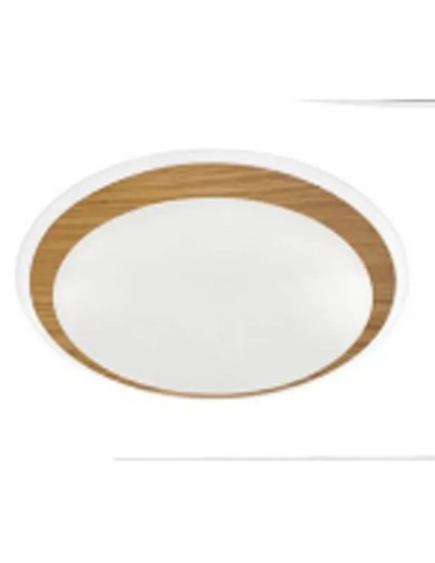 Económico Plafón Techo Aro de 50 Madera y Negro