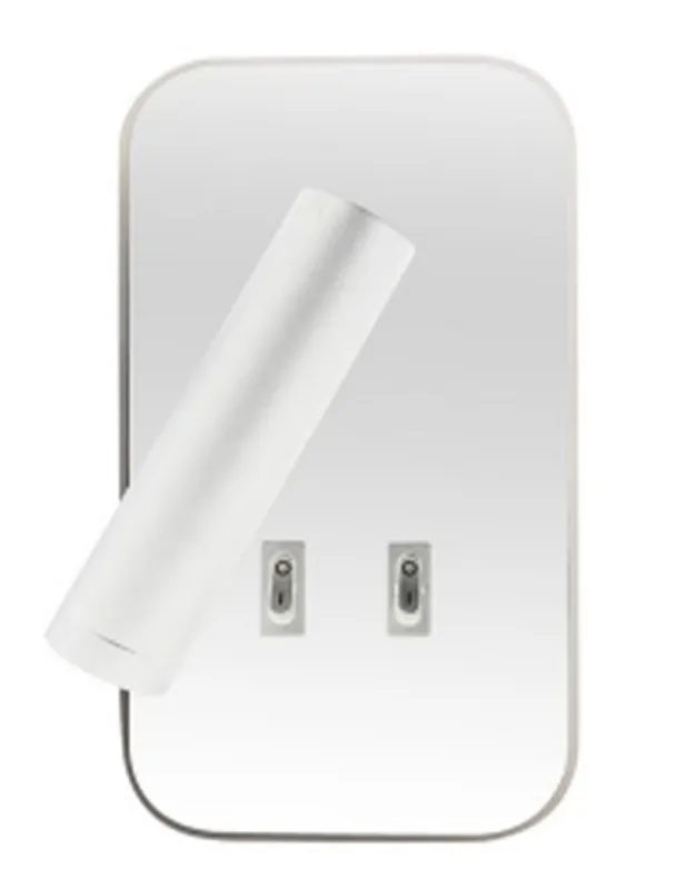 Precio De Oferta Aplique Cabecero Doble Luz Blanco y Negro