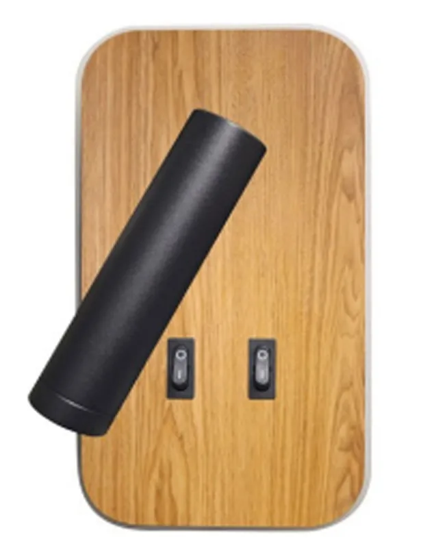 Gran Oferta Aplique Cabecero Imit Madera Combinado Blanco y Negro
