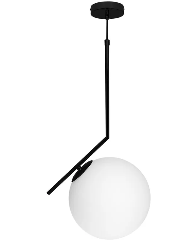 Descuento Aimee Lámpara Bola Opal Montura Negra