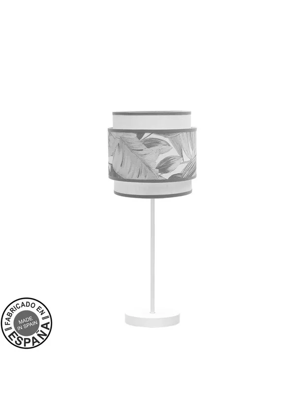 Edición Limitada Lámpara Sobremesa Camerún Blanca Pantalla Decogarden