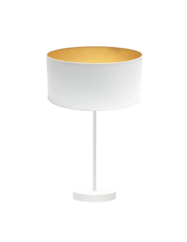 Lámpara de Mesa Alta Anuska Blanco Oro Original