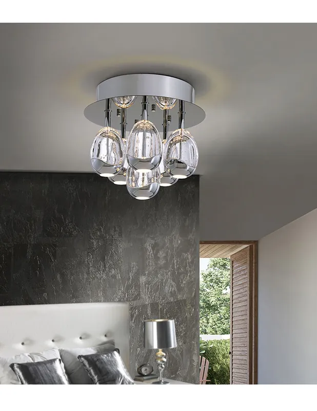 Última Oportunidad Plafón Rocío Cromo 6 Luces Intensidad Regulable