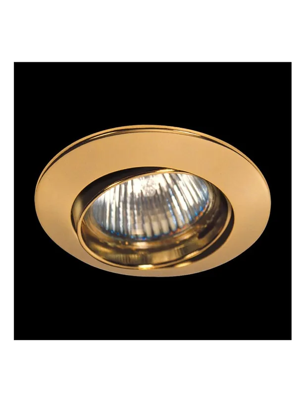 Foco Empotrable Redondo Fundición Dorado Gran Oferta