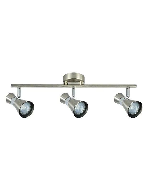 Regleta 3 Focos Superficie Níquel Cromo Más Vendido