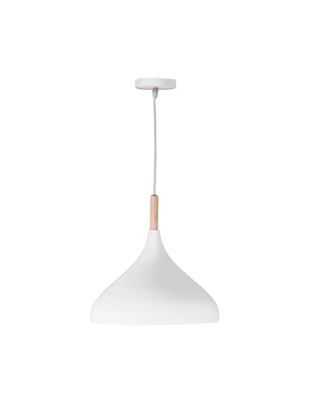 Última Oportunidad Lámpara de Techo Metal y Madera de 30 Blanco