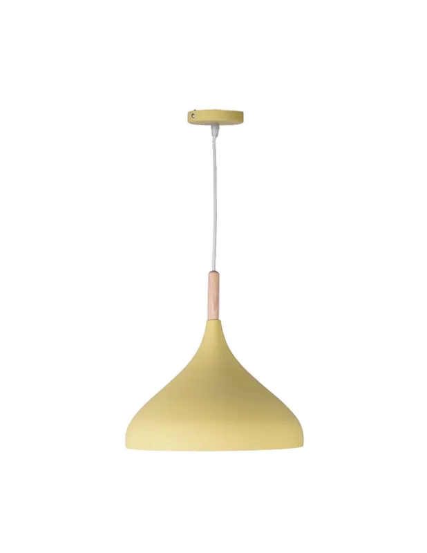Lámpara de Techo Metal y Madera de 30 Amarillo Rebajas