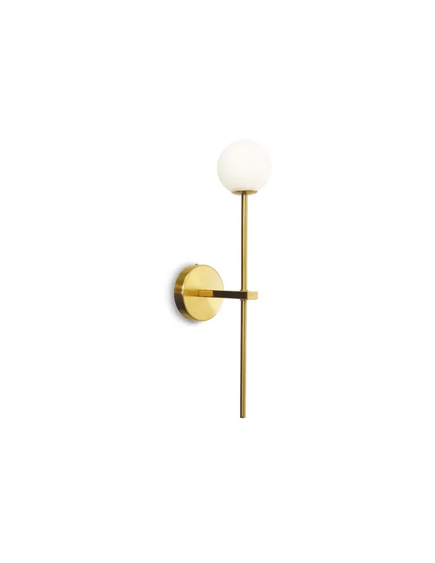 Última Versión Aplique Tubo Largo Dorado con Bola Opal