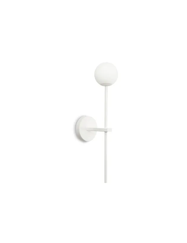 Aplique Tubo Largo Blanco con Bola Opal Nuevo Modelo