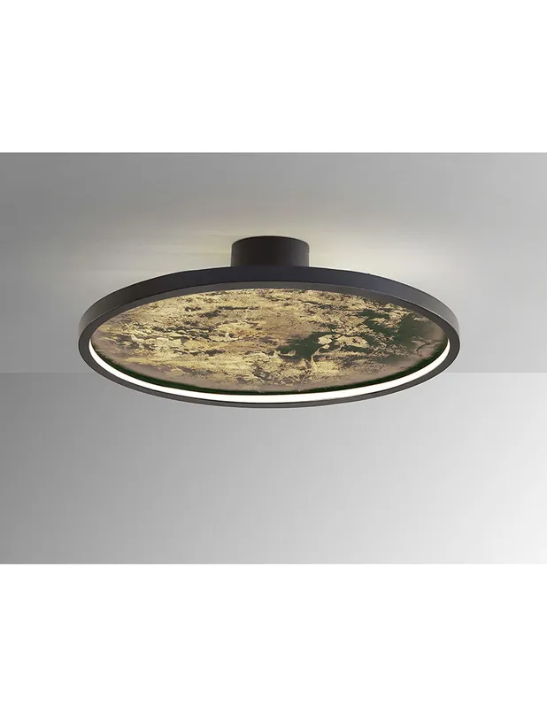 De Moda Stone Aplique/Plafón Led CCT Negro 60 CM