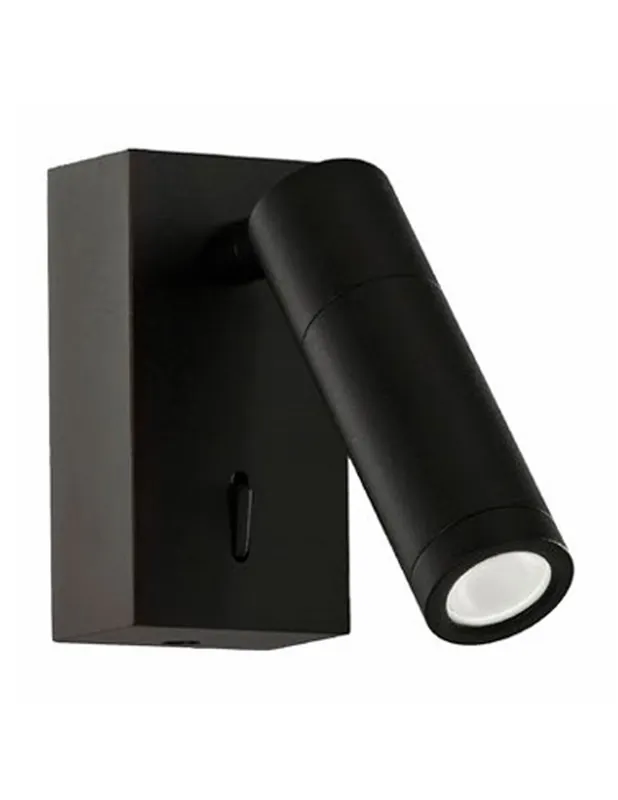 Aplique Hotel Negro Led Bombilla Desmontable Entrega Rápida