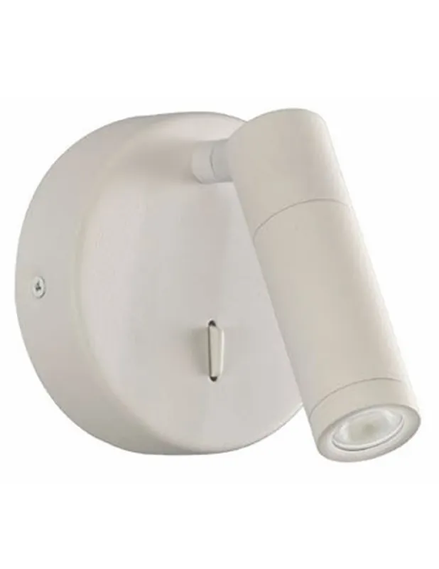 Artesanal Aplique Circular Blanco Led Bombilla Desmontable