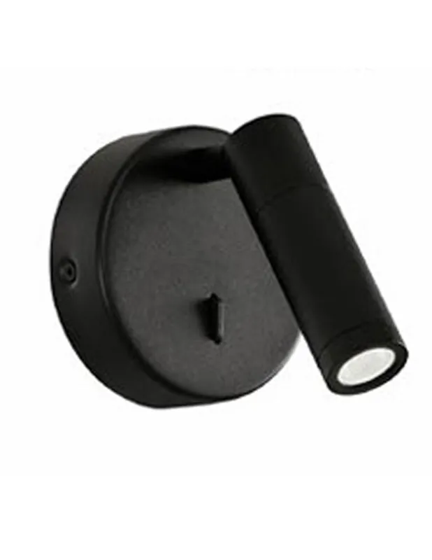 Aplique Circular Negro Led Bombilla Desmontable Comprar En Línea