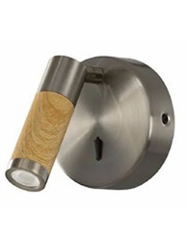 Barato Aplique Circular Níquel Madera Clara Led Bombilla Desmontable
